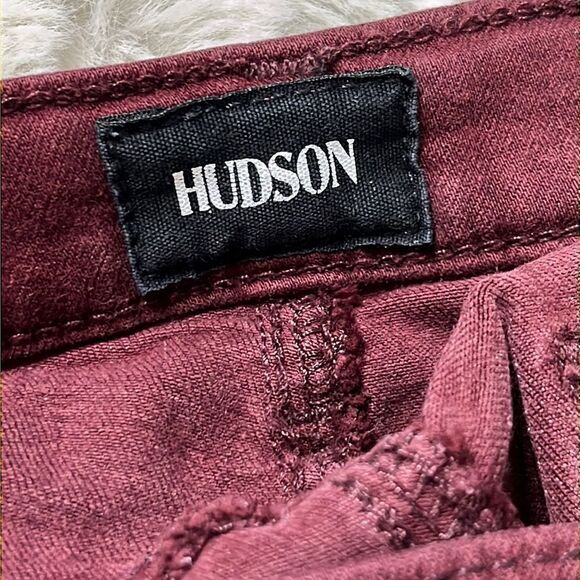 Hudson Skinny Maroon Jeans Size 26 - Picture 9 of 9